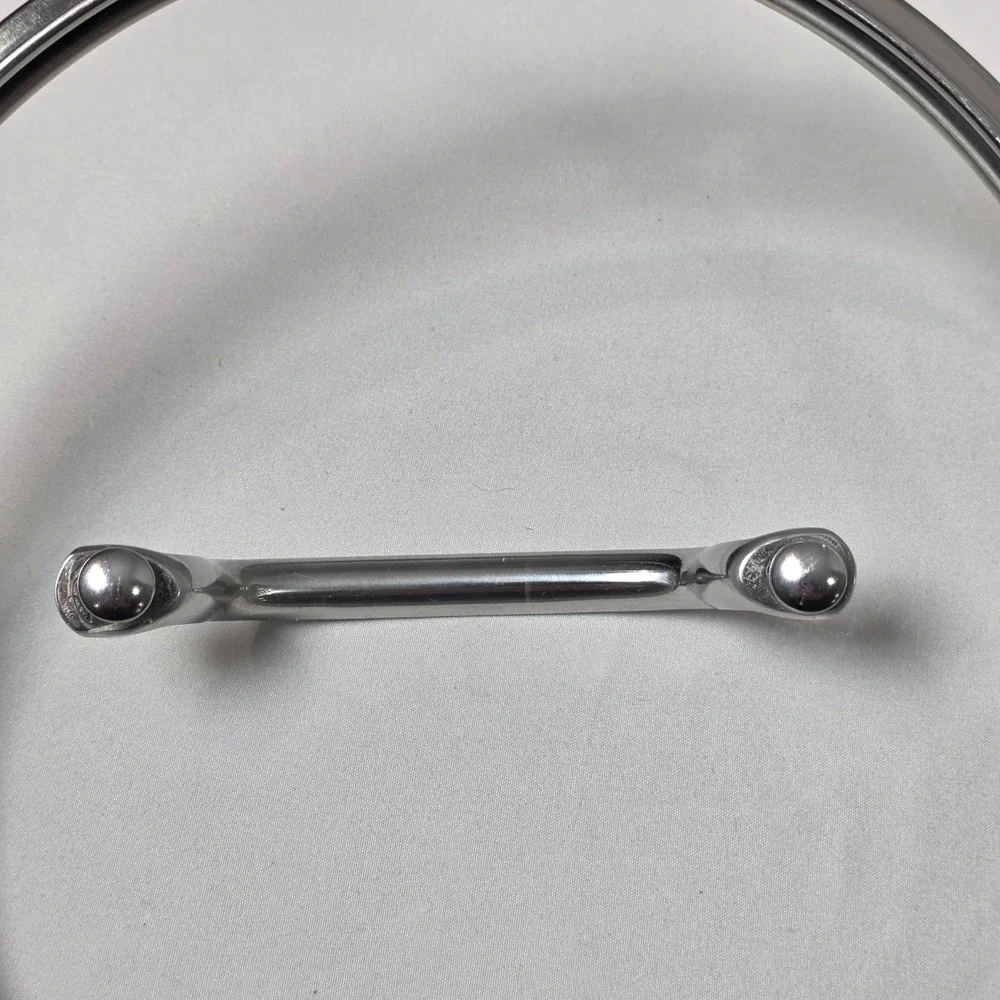 Cuisinart Cookware Lid 9in Clear Tempered Glass Stainless Steel Rim
